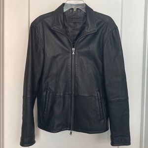 John Varvatos USA Black Leather Jacket